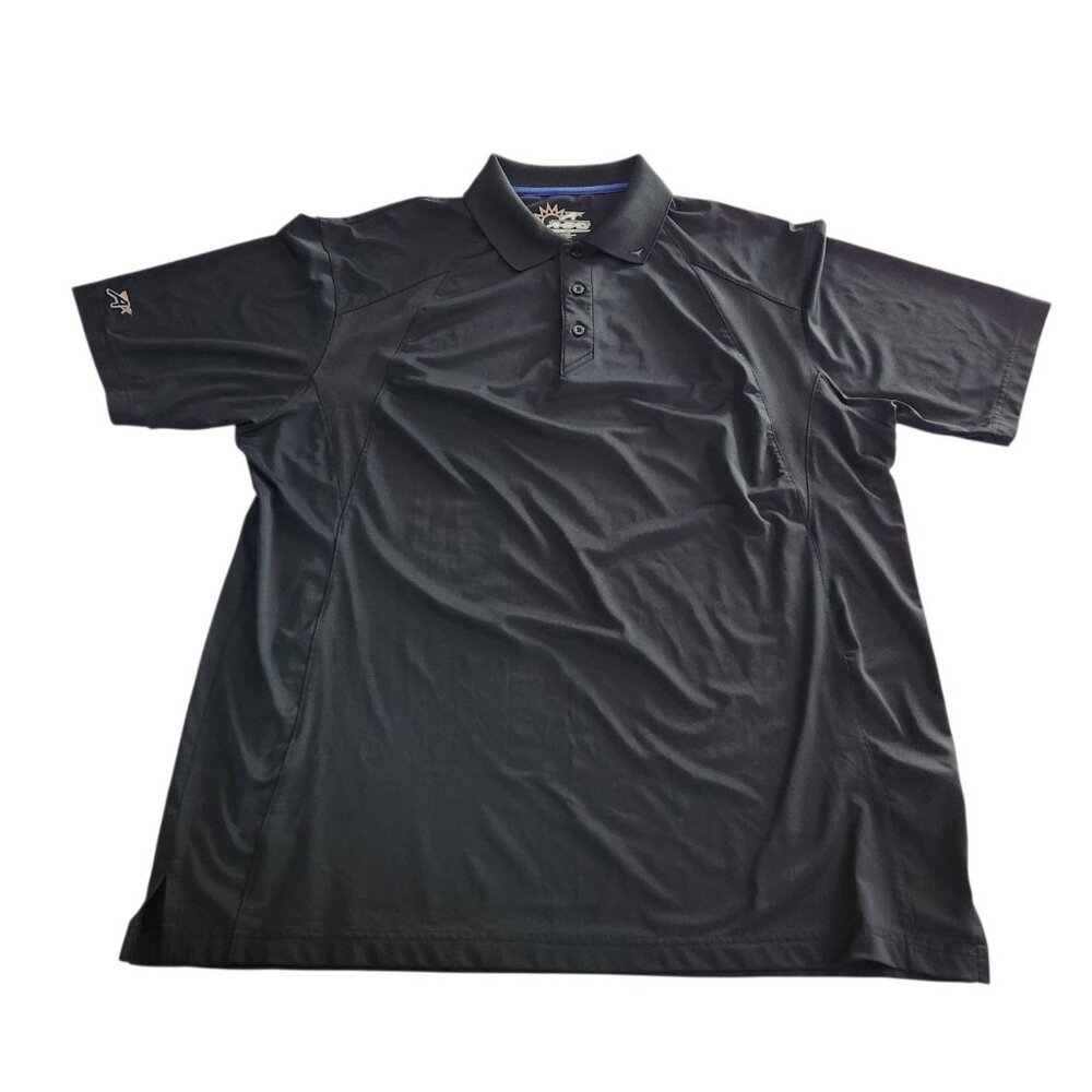 Ax‎ Ahead Polo Shirt Sun Protection Short Sleeve Casual Black Mens Large